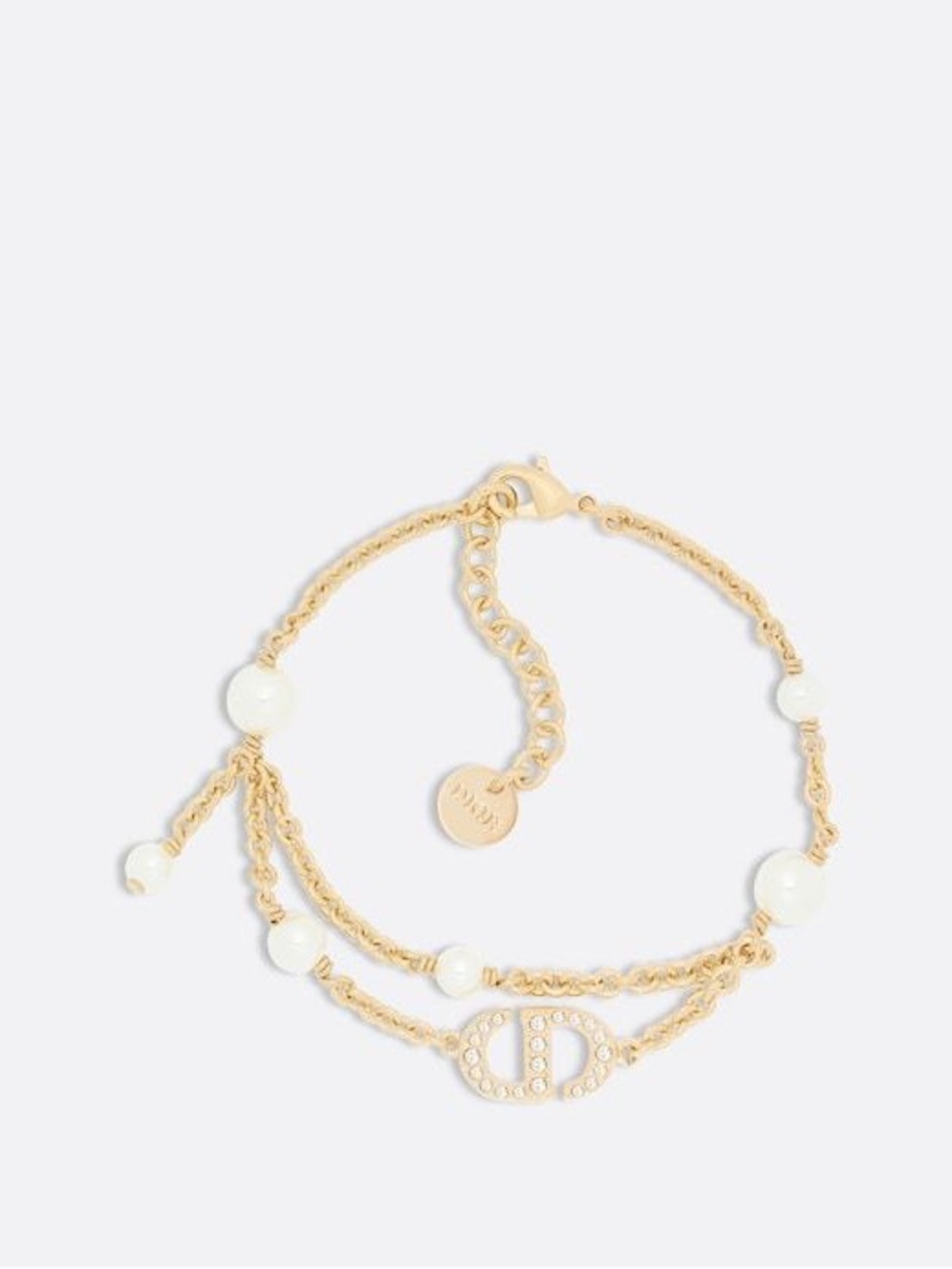 CHRISTIAN DIOR - Petit CD Double Bracelet Gold-Finish